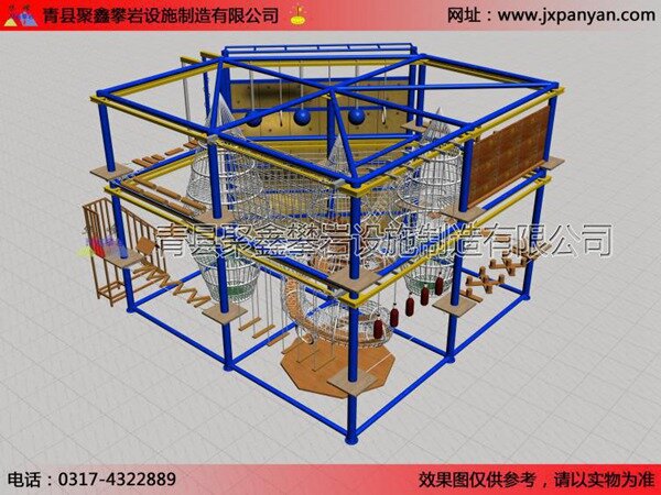 儿童拓展乐园—8x8两层五边形+攀岩